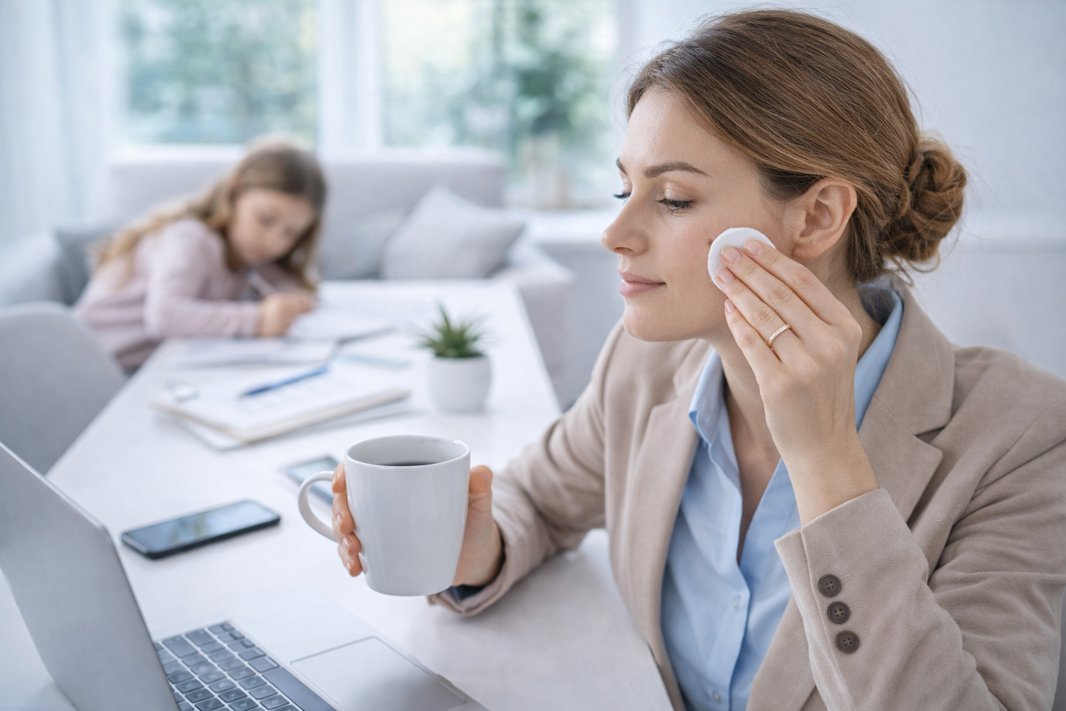 A close-up of skin texture with a small raised bump, softly lit to show detail and depth.